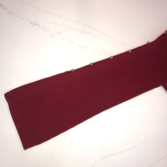 NWT Michael Kors Women's Maroon Sweater top - Picture 5 of 9